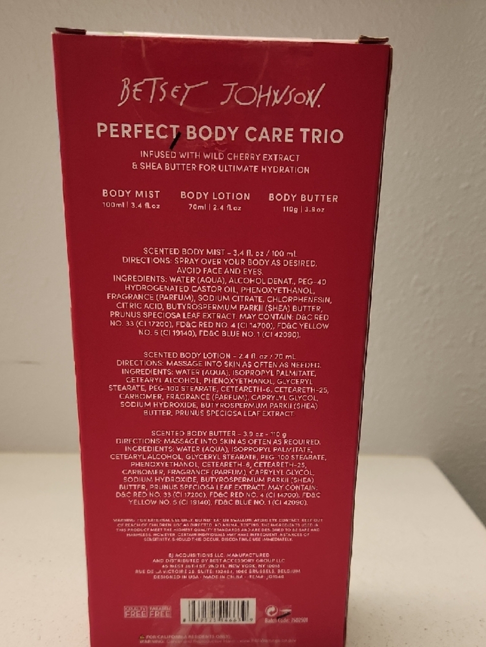 Betsey Johnson Disco Cherry Body Care Trio - Pink, Red - Picture 3 of 4